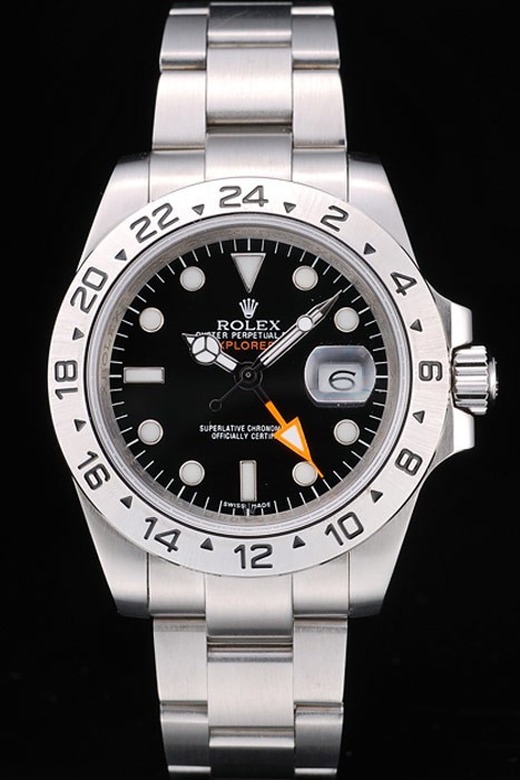 Rolex Explorer Stainless Steel Bezel Black Dial  Tachymeter