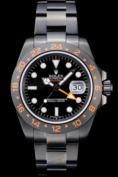 Rolex Explorer Black Ceramic Bezel Black Dial  Tachymeter