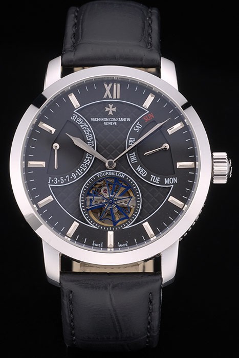 Vacheron Constantin Luxury Leather Replica Watches 80229