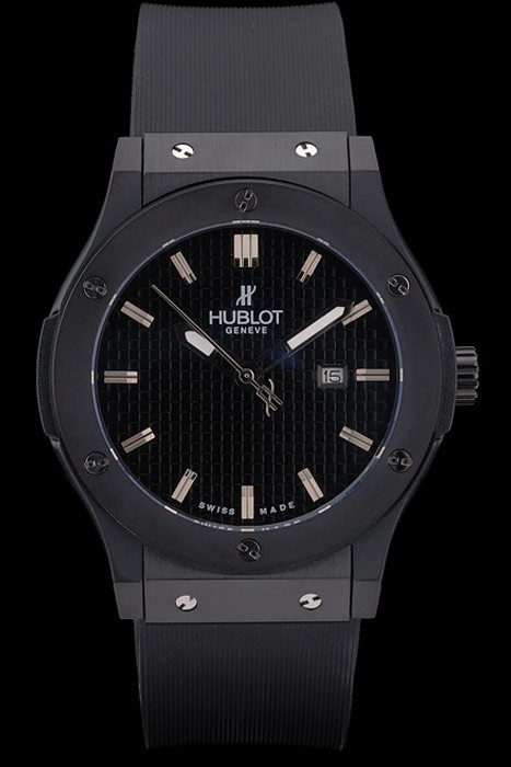 Hublot Big Bang Black Rubber Strap Black Checkered Dial 80193