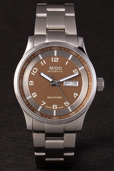 Mido Multifort Stainless Steel Strap Gold Dial 80292