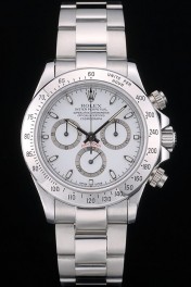 Swiss Rolex Daytona Stainless Steel Bracelet White Dial 80297