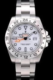 Rolex Explorer Stainless Steel Bezel White Dial  Tachymeter