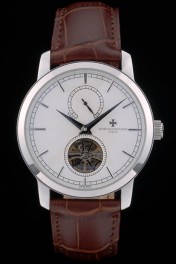 Vacheron Constantin Luxury Leather Replica Watches 80169