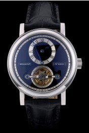 Breguet Classique Complications Stainless Steel Case Black Leather Strap 80158