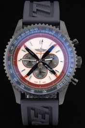 Breitling Certifie Black Rubber Strap Beige Dial Chronograph 80183