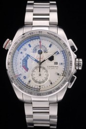 Tag Heuer Carrera Calibre 36 Stainless Steel Strap White Dial 7926