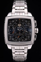 Tag Heuer Monaco Mikrograph Stainless Steel Strap Black Dial 7922