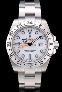 Rolex Explorer Stainless Steel Bezel White Dial  Tachymeter