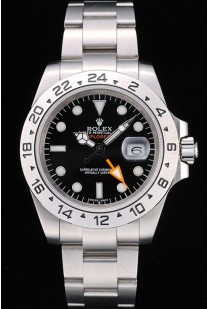 Rolex Explorer Stainless Steel Bezel Black Dial  Tachymeter