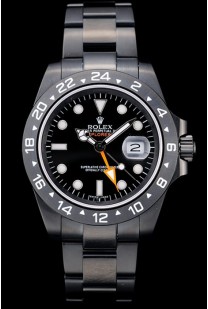 Rolex Explorer Black Ceramic Bezel Black Dial Tachymeter