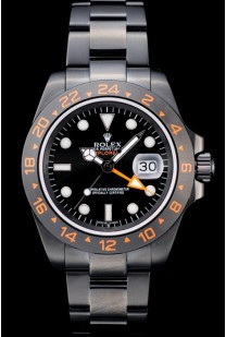 Rolex Explorer Black Ceramic Bezel Black Dial  Tachymeter