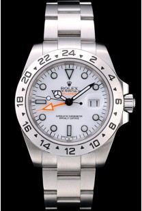 Rolex Swiss Explorer Stainless Steel Bezel White Dial Tachymeter