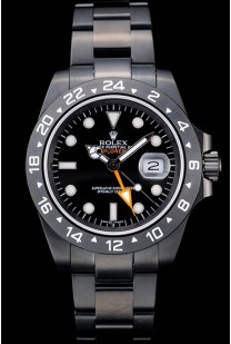 Rolex Swiss Explorer Black Ceramic Bezel Black Dial Tachymeter