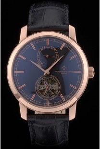 Vacheron Constantin Luxury Leather Replica Watches 80167