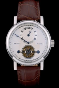 Breguet Classique Complications Stainless Steel Case Brown Leather Strap 80159