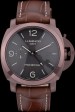 Panerai  Luminor Brown Leather Strap Black Dial 80160