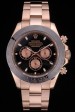 Rolex Daytona Black Ion Plated Tachymeter Rose Gold Strap Black Dial 80245