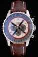 Breitling Certifie Brown Leather Strap Beige Dial Chronograph 80175