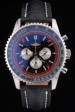 Breitling Certifie Black Leather Strap Black Dial Chronograph 80176