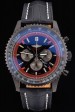 Breitling Certifie Black Leather Strap Black Dial Chronograph 80179